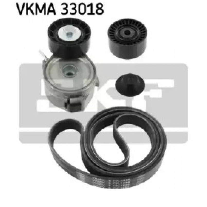 VKMA 33018 SKF Комплект доріжкового ремня (ролик, ремінь)